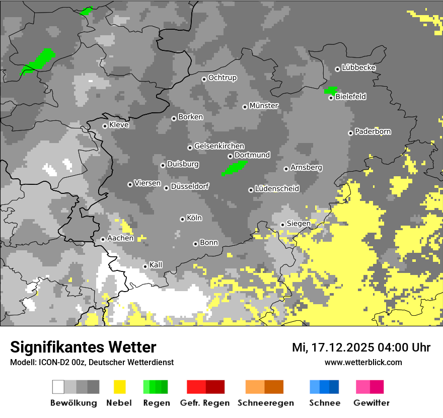 Modellkarten Signifikantes Wetter