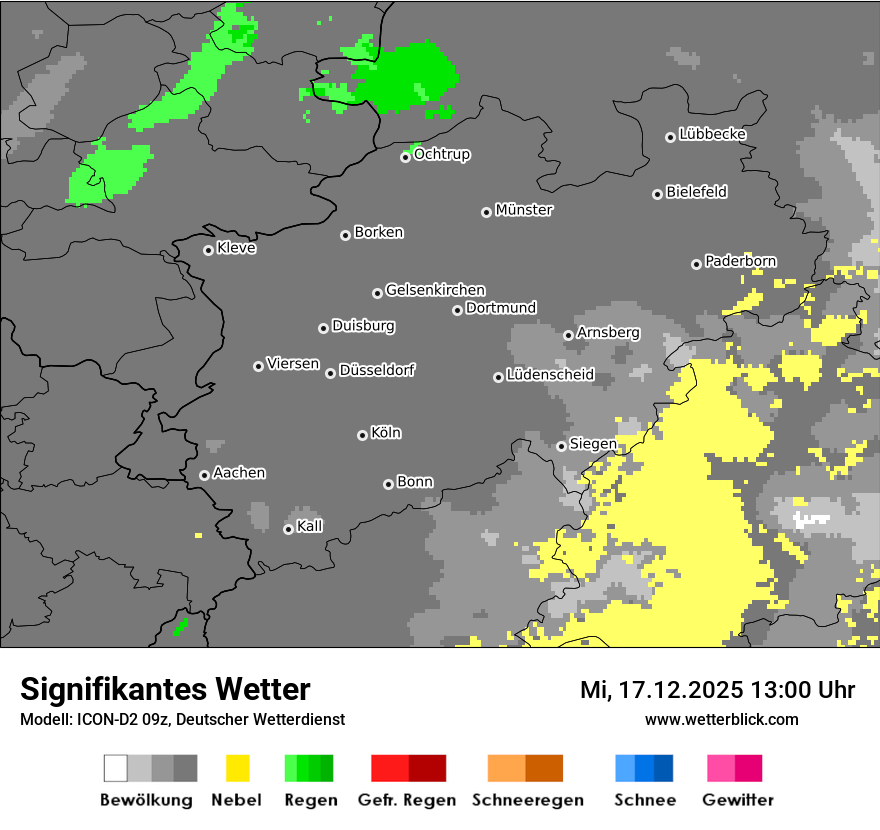 Modellkarten Signifikantes Wetter