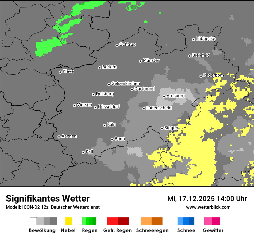 Modellkarten Signifikantes Wetter