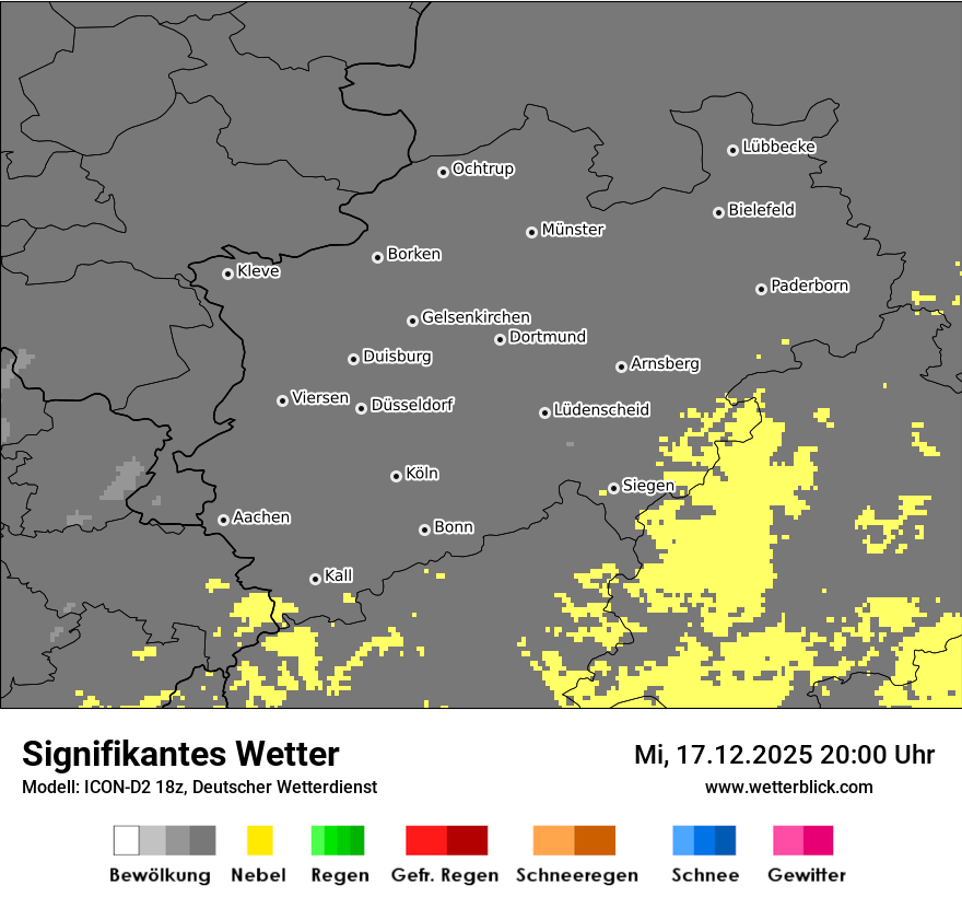 Modellkarten Signifikantes Wetter