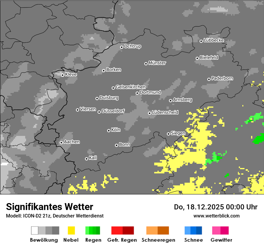 Modellkarten Signifikantes Wetter