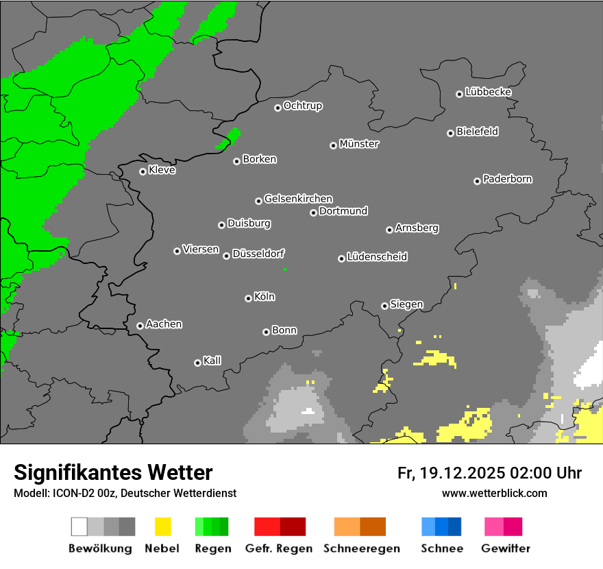 Modellkarten Signifikantes Wetter