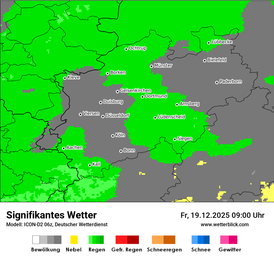 Modellkarten Signifikantes Wetter