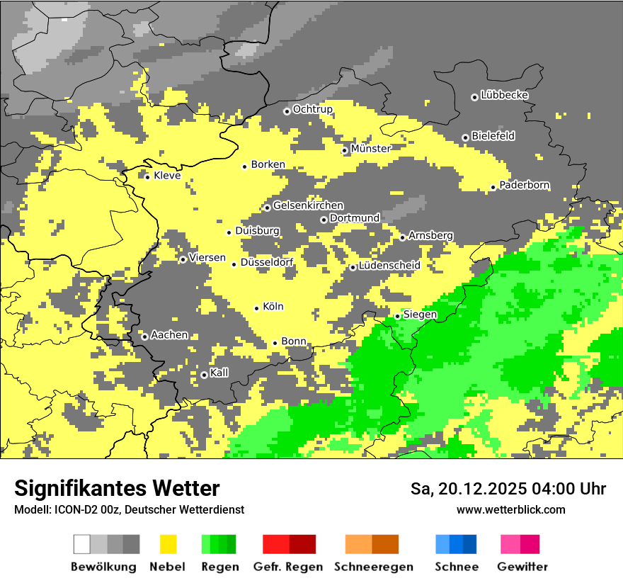 Modellkarten Signifikantes Wetter