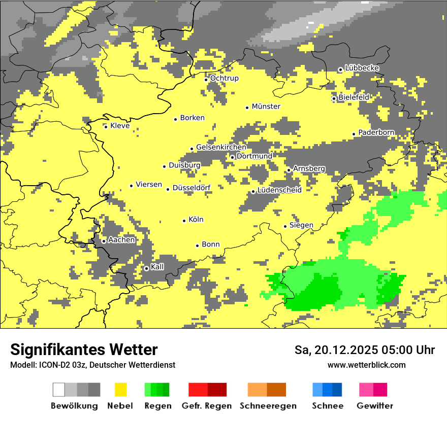 Modellkarten Signifikantes Wetter