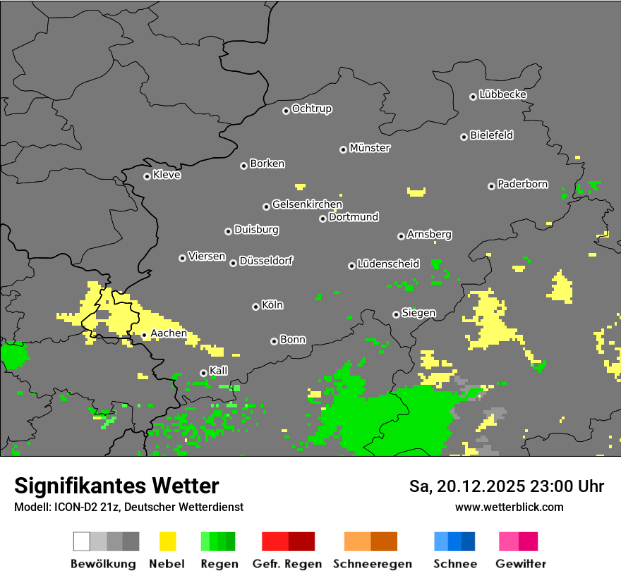 Modellkarten Signifikantes Wetter