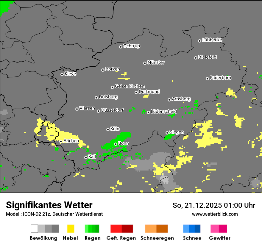 Modellkarten Signifikantes Wetter