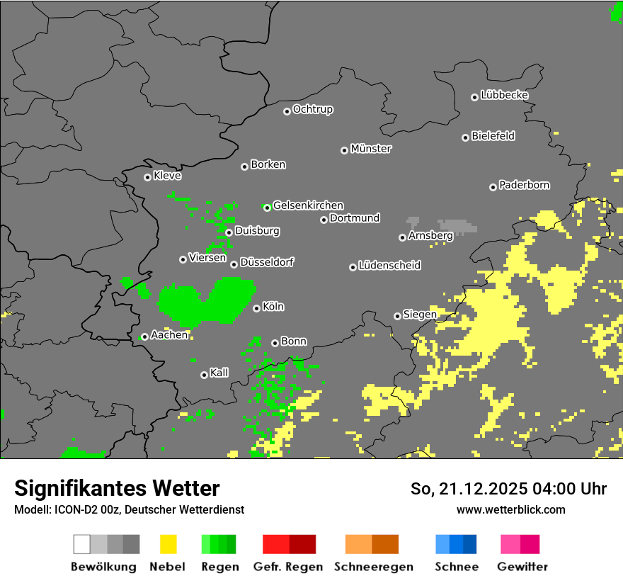 Modellkarten Signifikantes Wetter