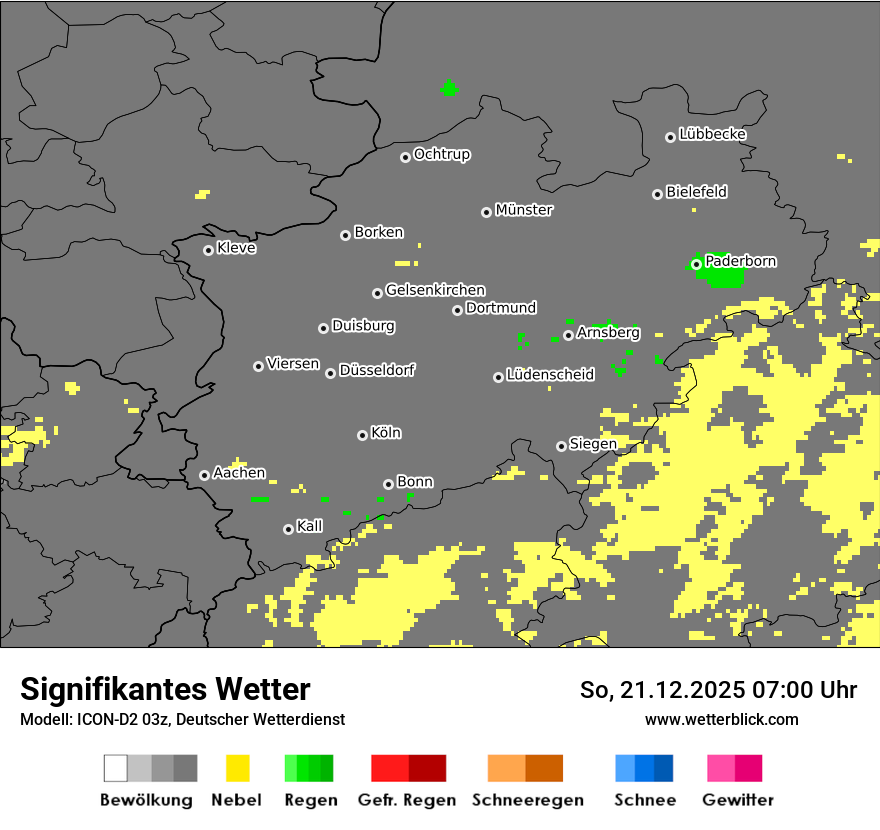 Modellkarten Signifikantes Wetter