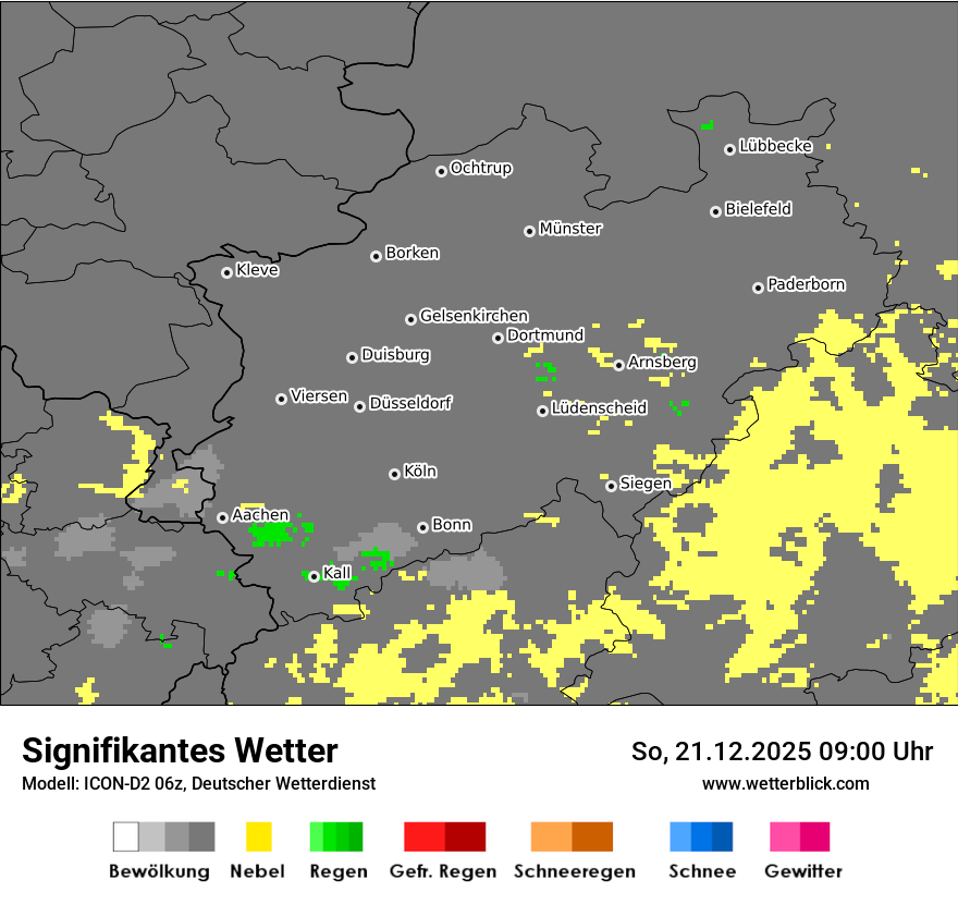 Modellkarten Signifikantes Wetter