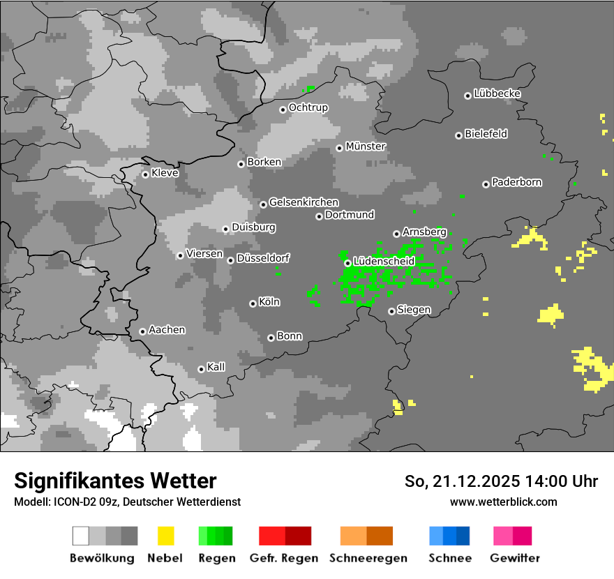Modellkarten Signifikantes Wetter
