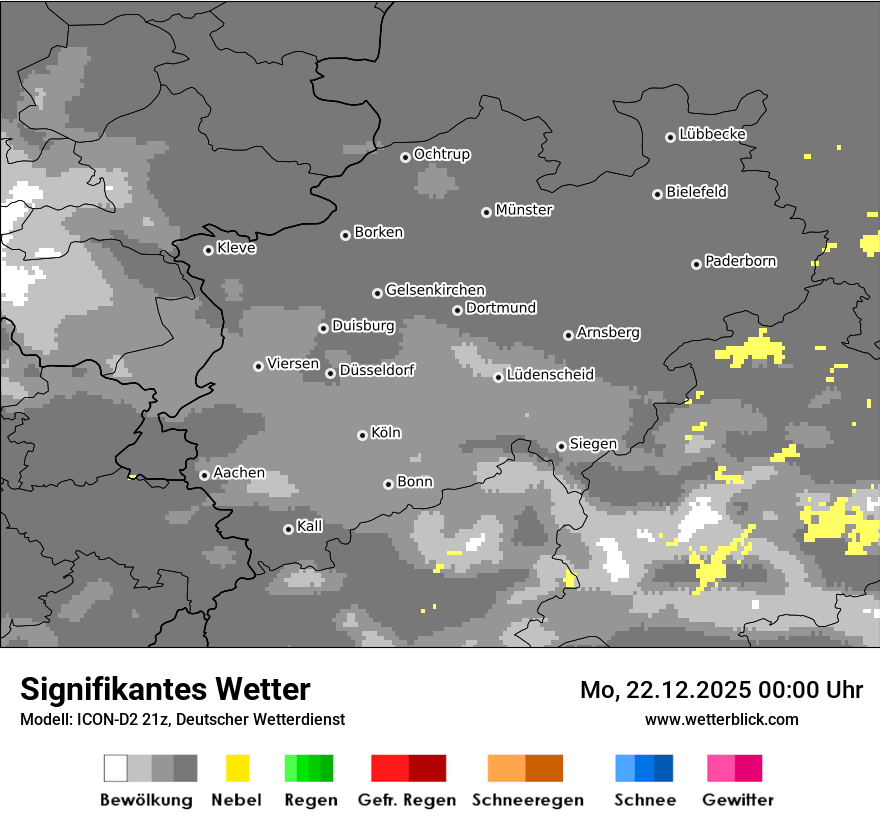 Modellkarten Signifikantes Wetter