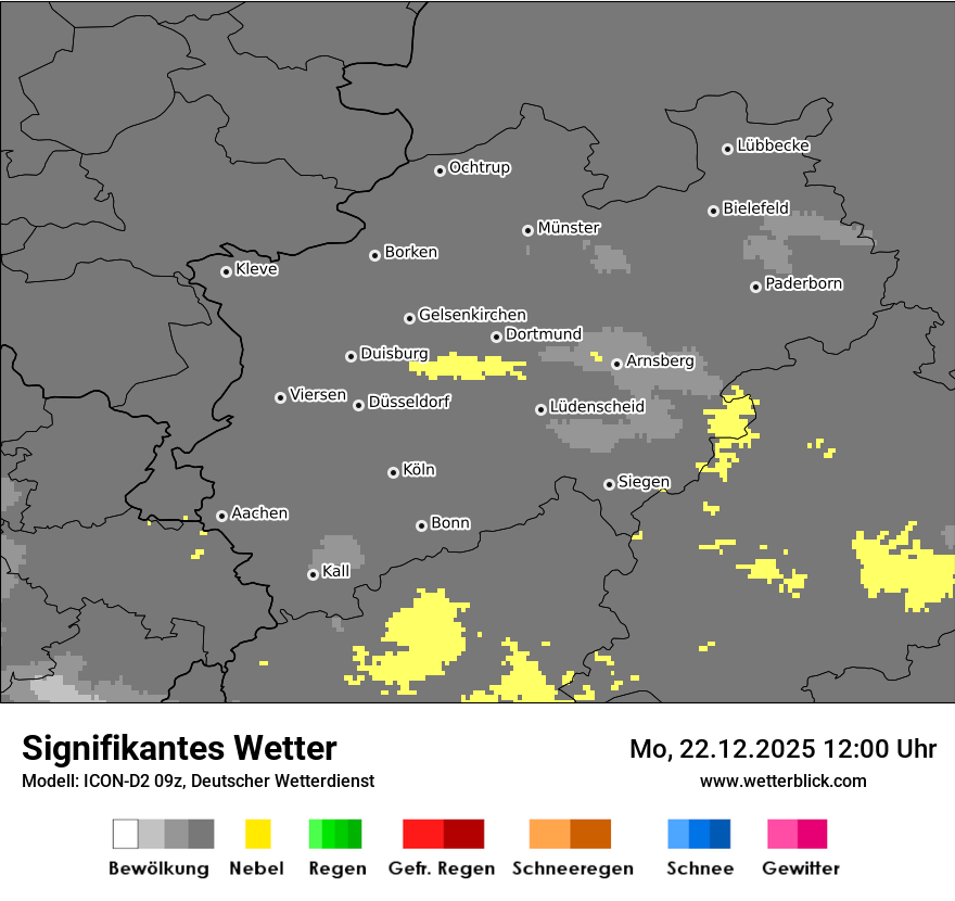 Modellkarten Signifikantes Wetter