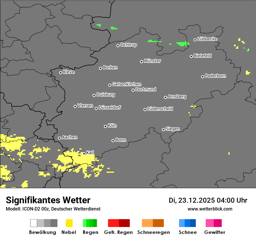 Modellkarten Signifikantes Wetter