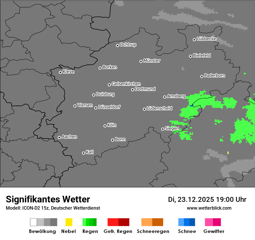 Modellkarten Signifikantes Wetter