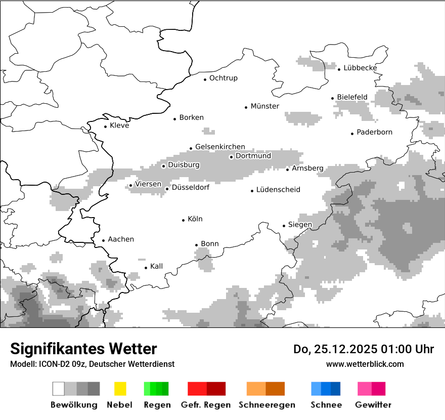 Modellkarten Signifikantes Wetter