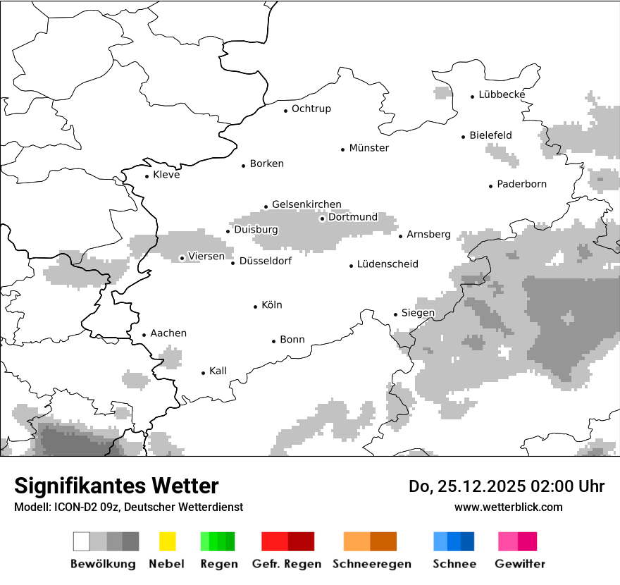 Modellkarten Signifikantes Wetter