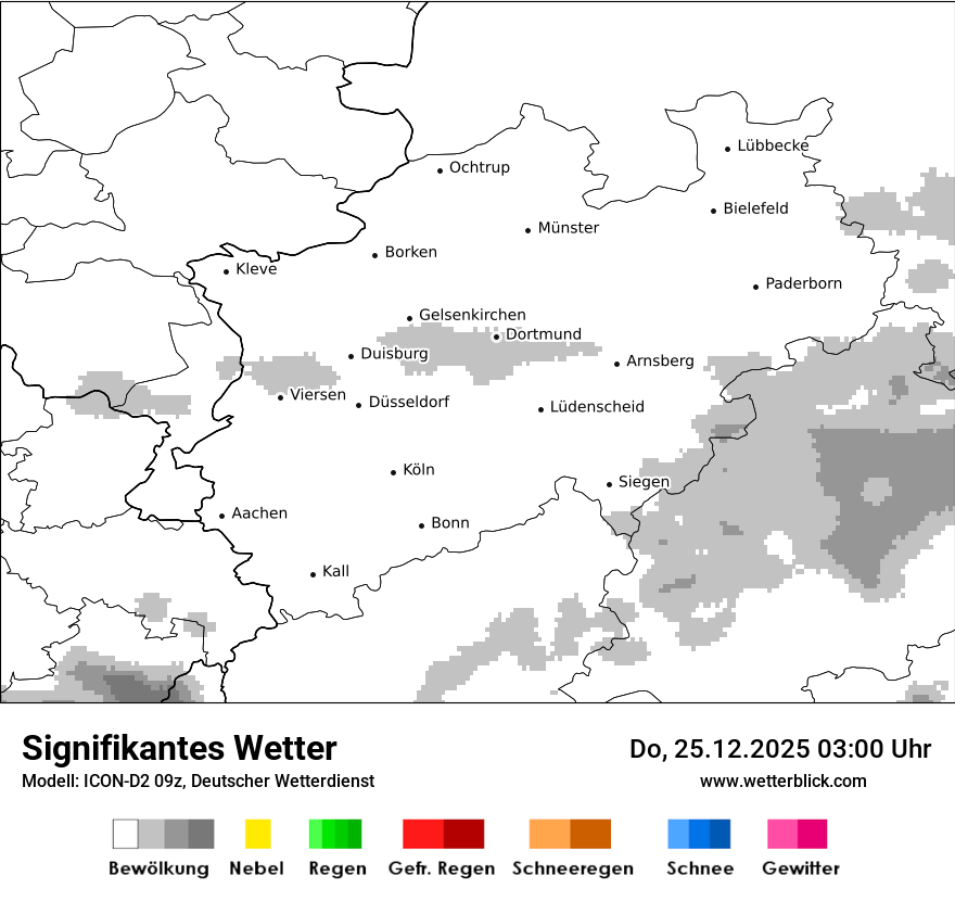 Modellkarten Signifikantes Wetter