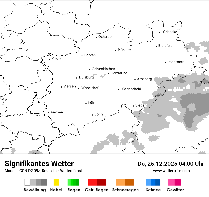 Modellkarten Signifikantes Wetter