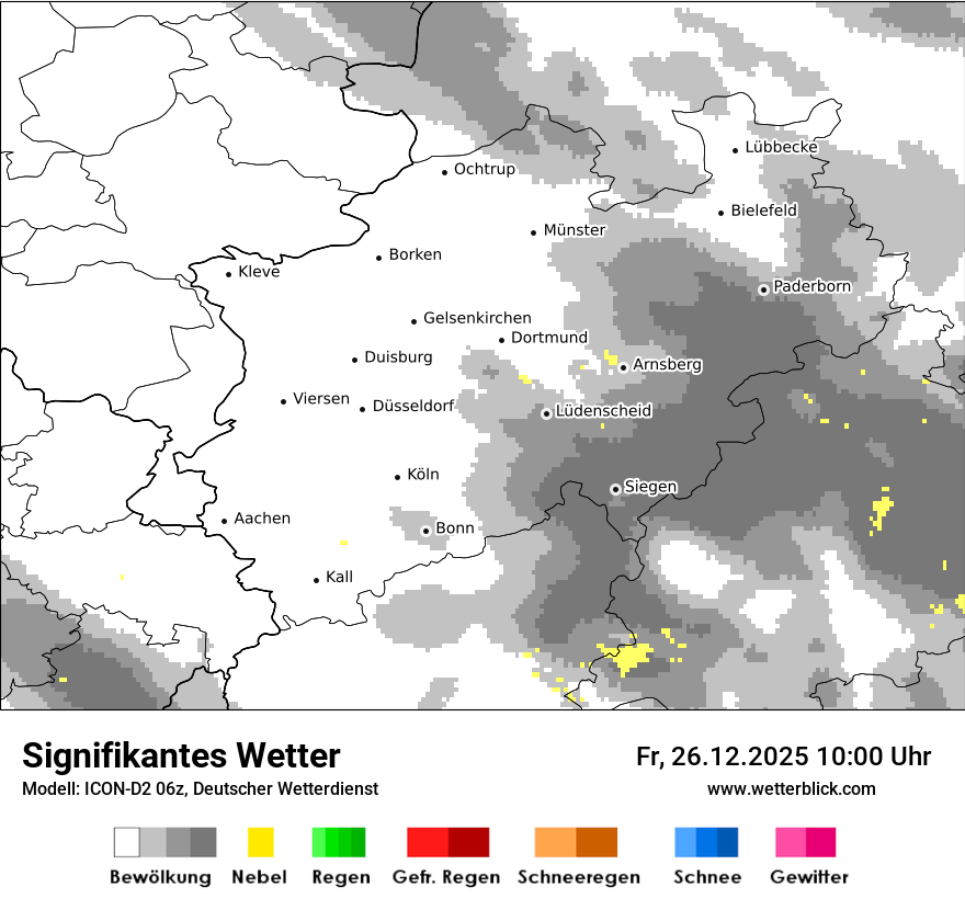 Modellkarten Signifikantes Wetter