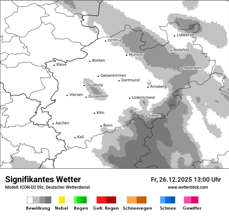 Modellkarten Signifikantes Wetter