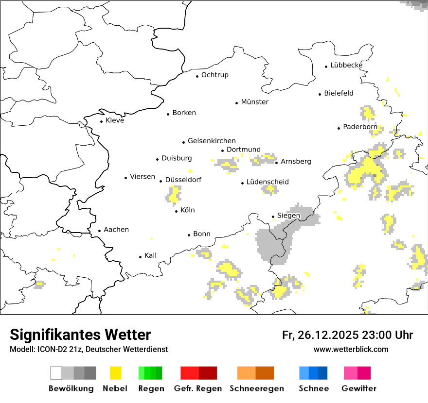 Modellkarten Signifikantes Wetter