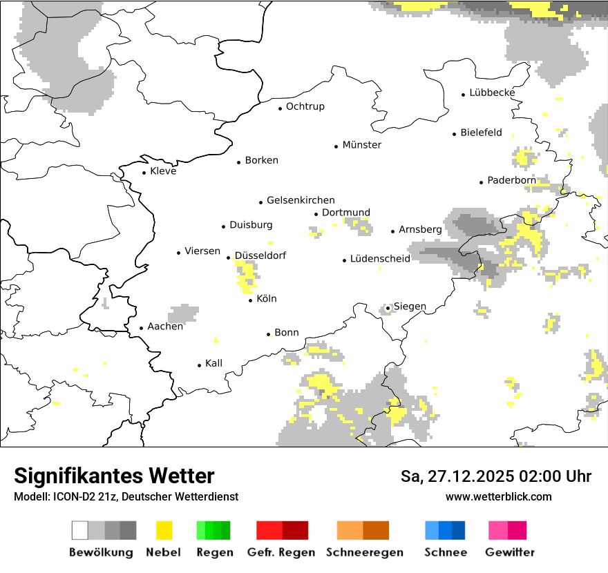Modellkarten Signifikantes Wetter