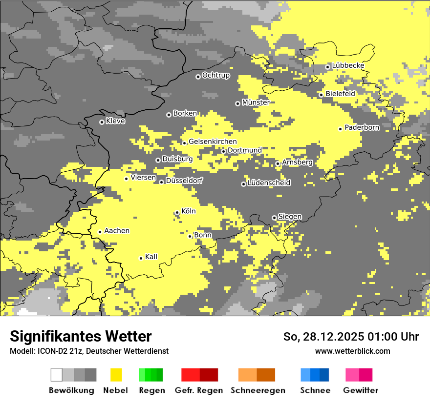 Modellkarten Signifikantes Wetter