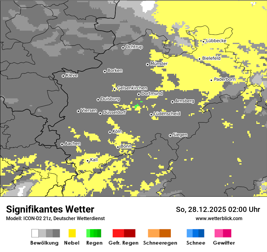 Modellkarten Signifikantes Wetter