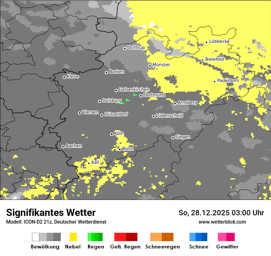 Modellkarten Signifikantes Wetter