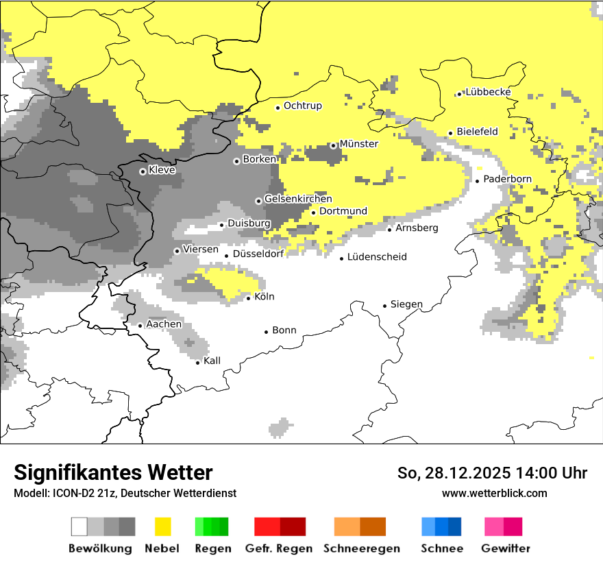 Modellkarten Signifikantes Wetter