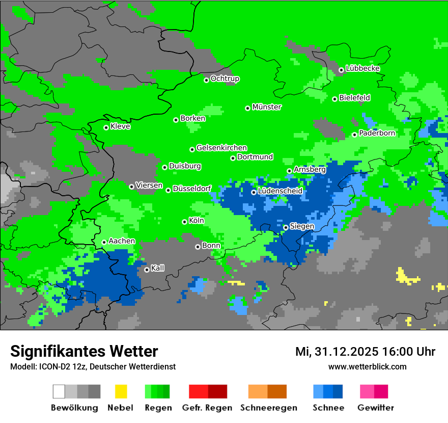Modellkarten Signifikantes Wetter