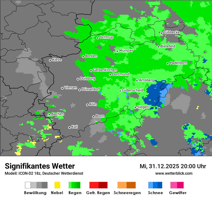Modellkarten Signifikantes Wetter