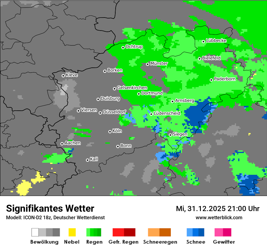 Modellkarten Signifikantes Wetter