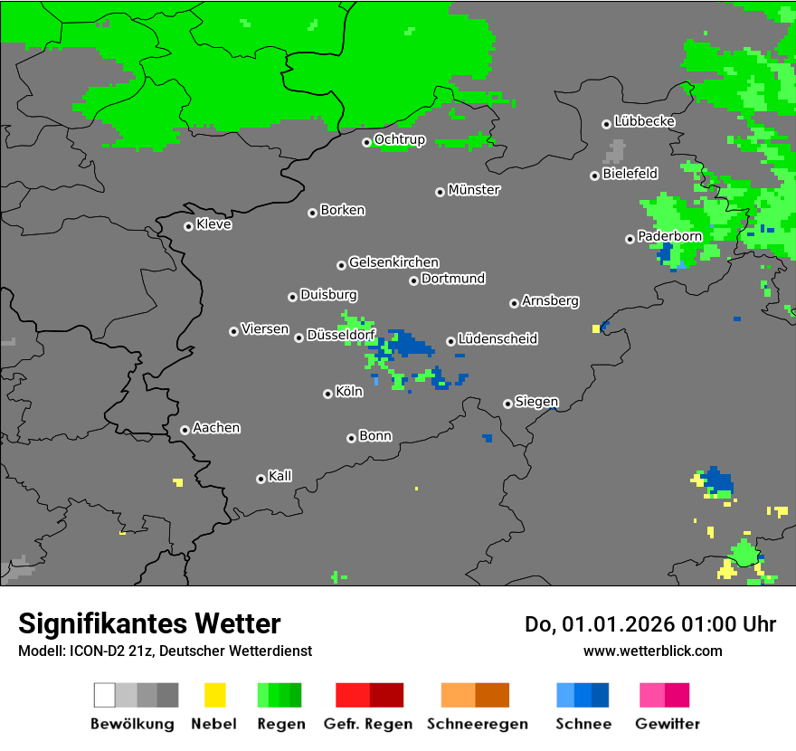 Modellkarten Signifikantes Wetter