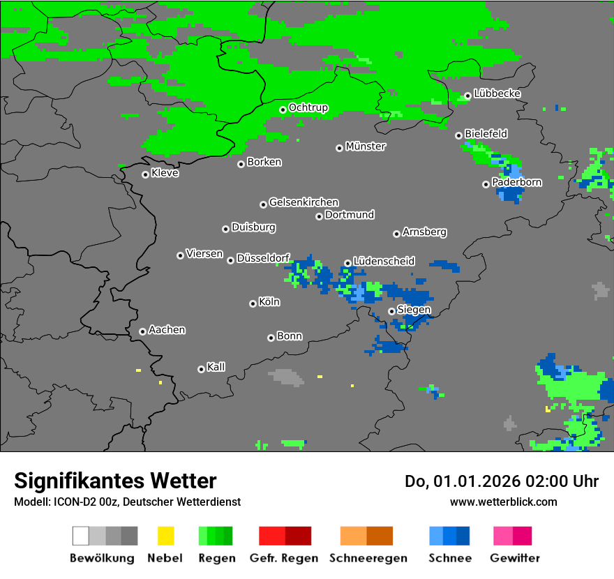 Modellkarten Signifikantes Wetter