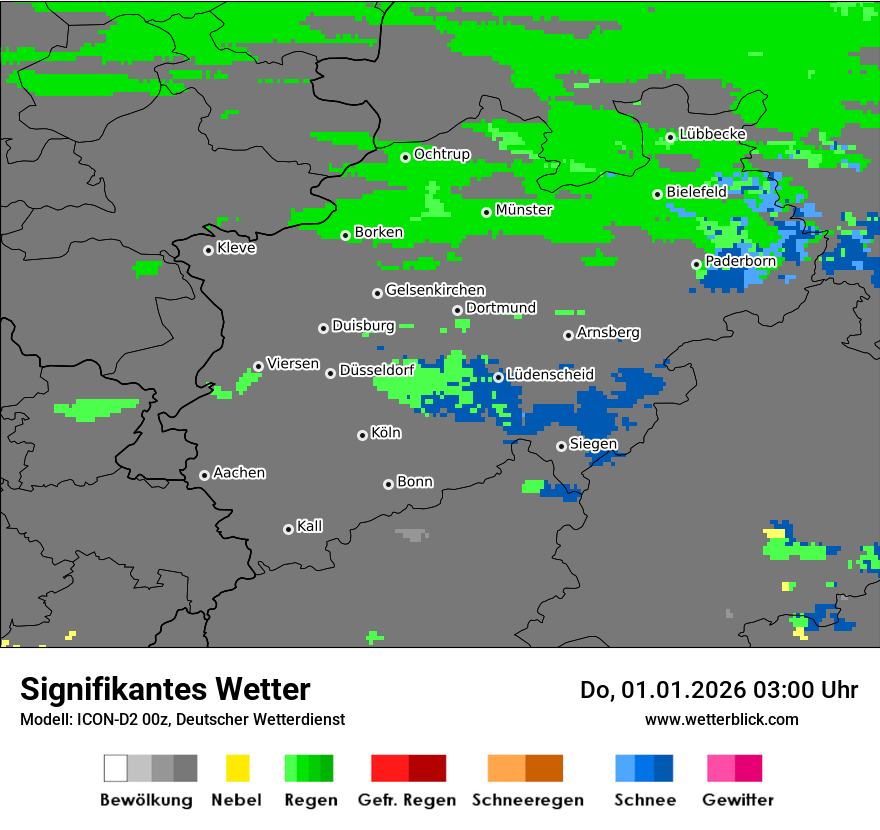 Modellkarten Signifikantes Wetter