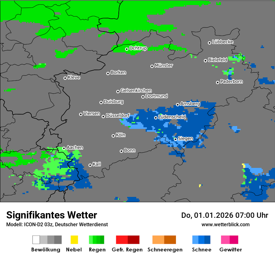Modellkarten Signifikantes Wetter