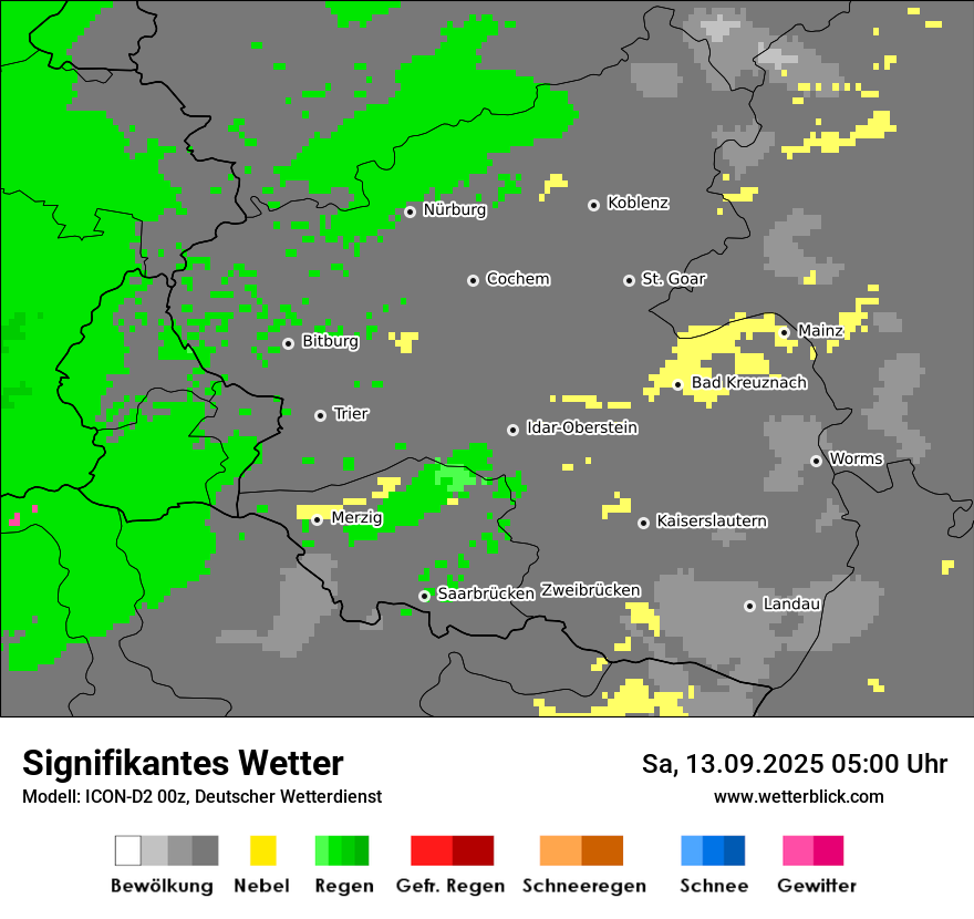 Modellkarten Signifikantes Wetter