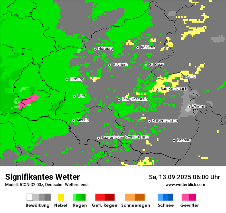 Modellkarten Signifikantes Wetter