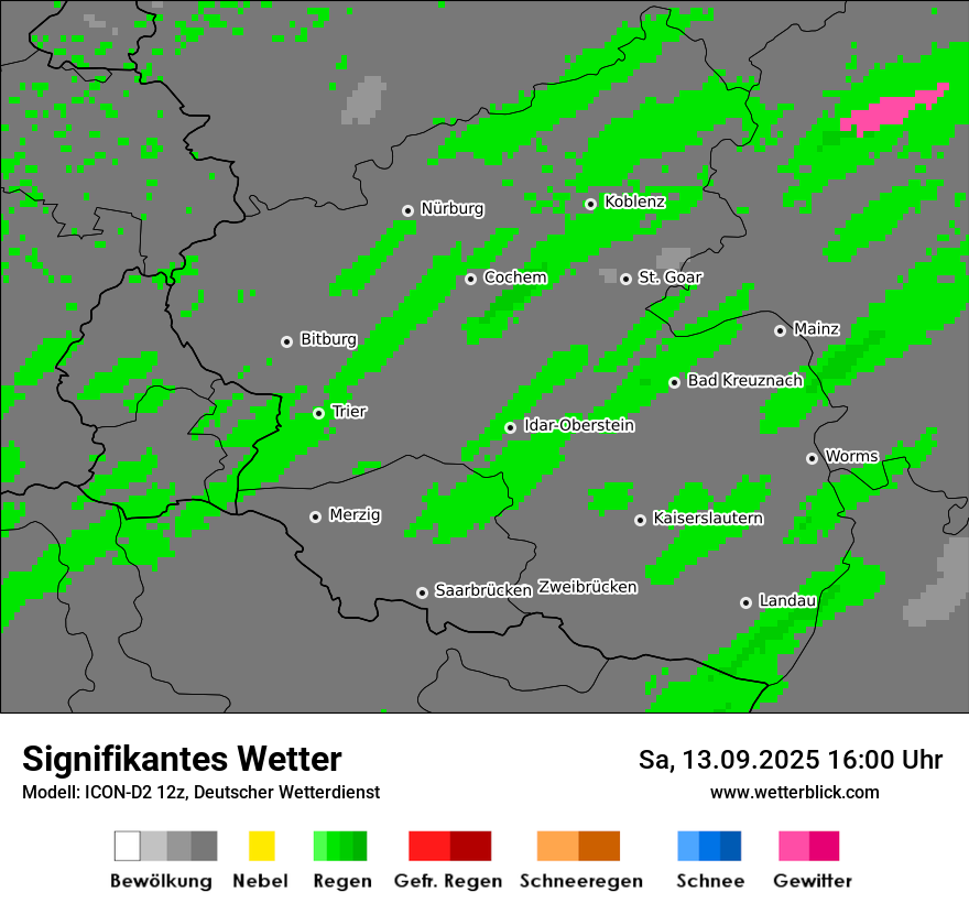 Modellkarten Signifikantes Wetter