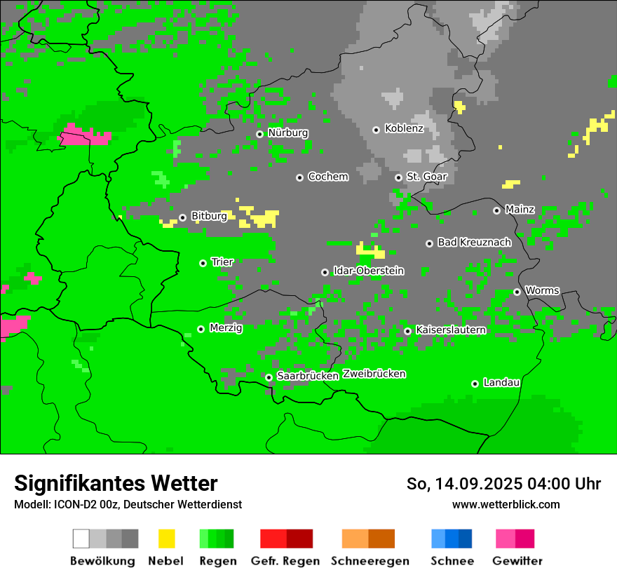 Modellkarten Signifikantes Wetter