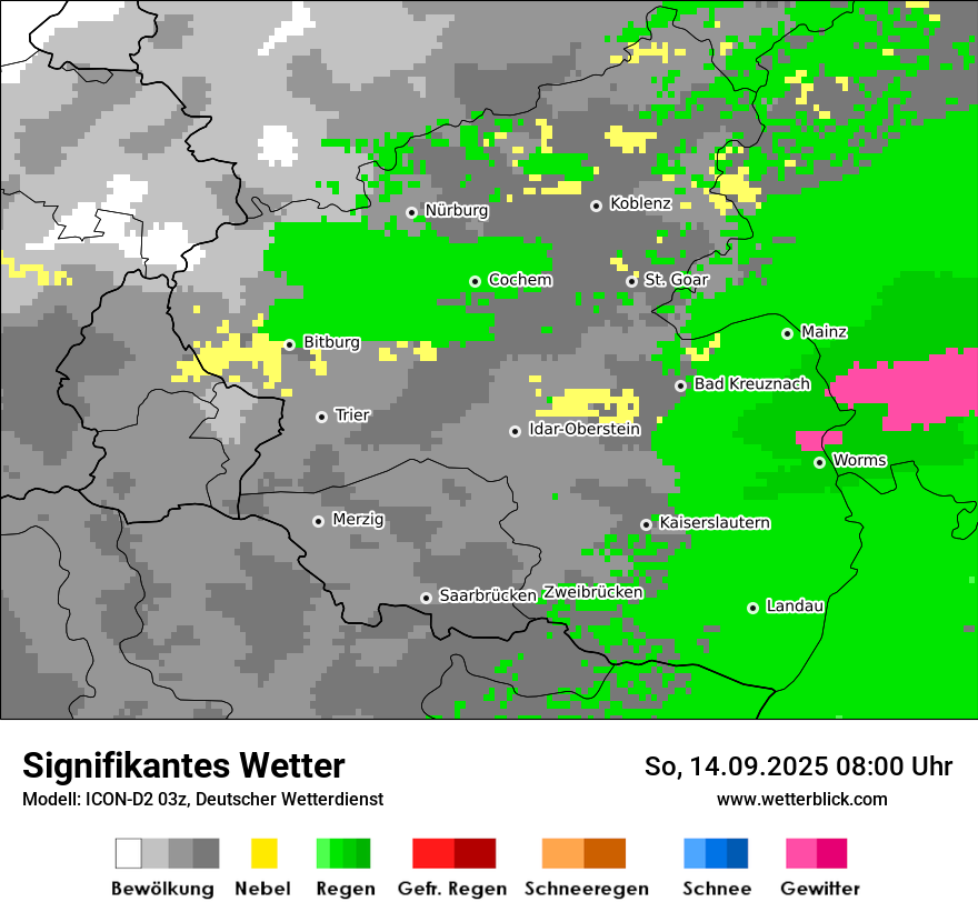 Modellkarten Signifikantes Wetter
