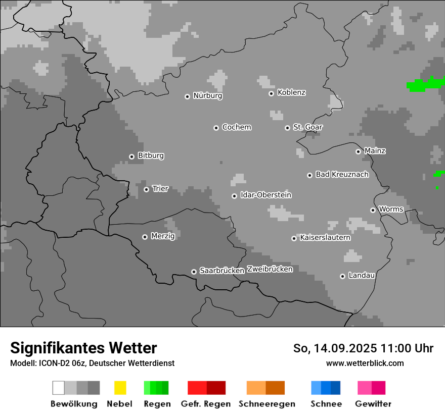 Modellkarten Signifikantes Wetter