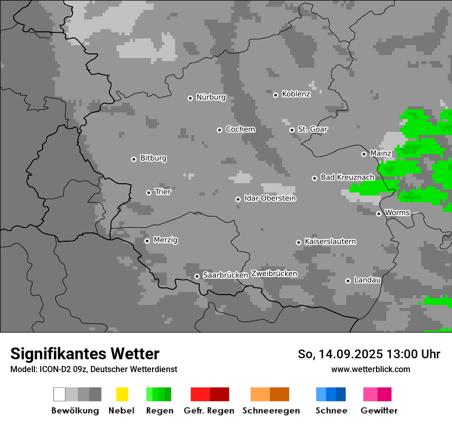 Modellkarten Signifikantes Wetter