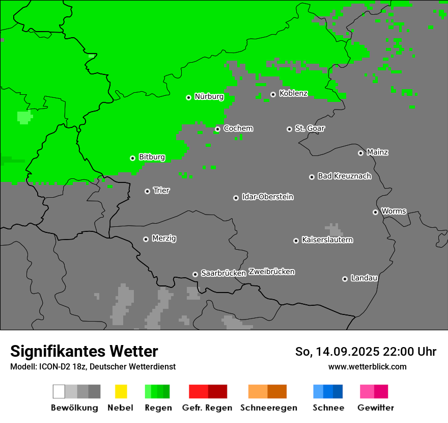 Modellkarten Signifikantes Wetter