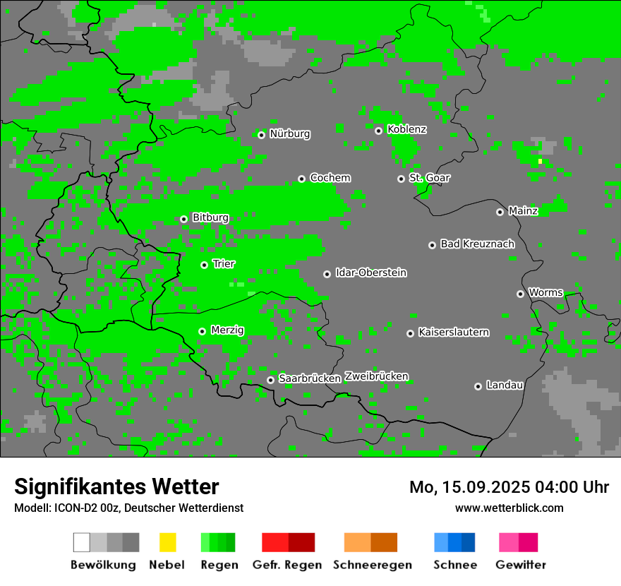 Modellkarten Signifikantes Wetter