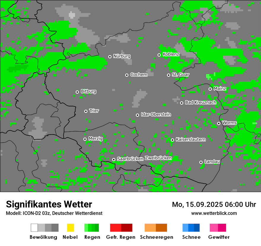 Modellkarten Signifikantes Wetter