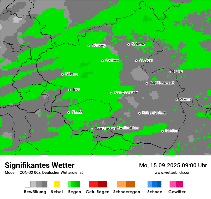 Modellkarten Signifikantes Wetter