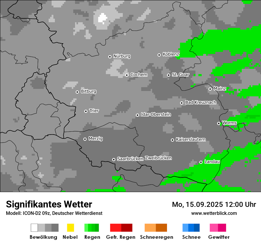 Modellkarten Signifikantes Wetter